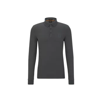 HUGO BOSS Logo patch Stretch cotton Polo Shirt