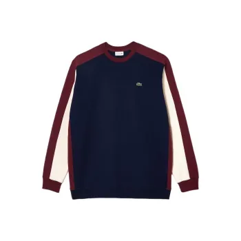 LACOSTE Sweatshirt Men's Navy Blue/Bordeaux/White