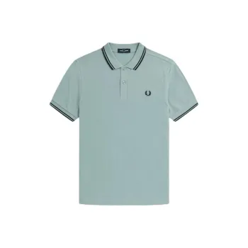 FRED PERRY Polo Shirt Men's Blue Gray