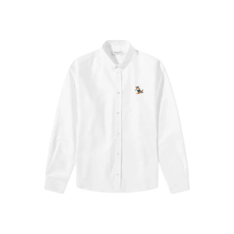 Maison Kitsune Dressed Fox Patch Relaxed Shirt-0