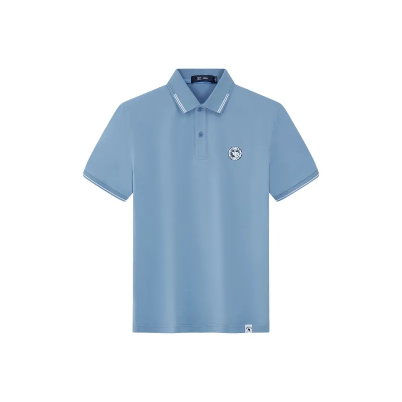 SEPTWOLVES Polo Shirt Men's Gray Blue-0