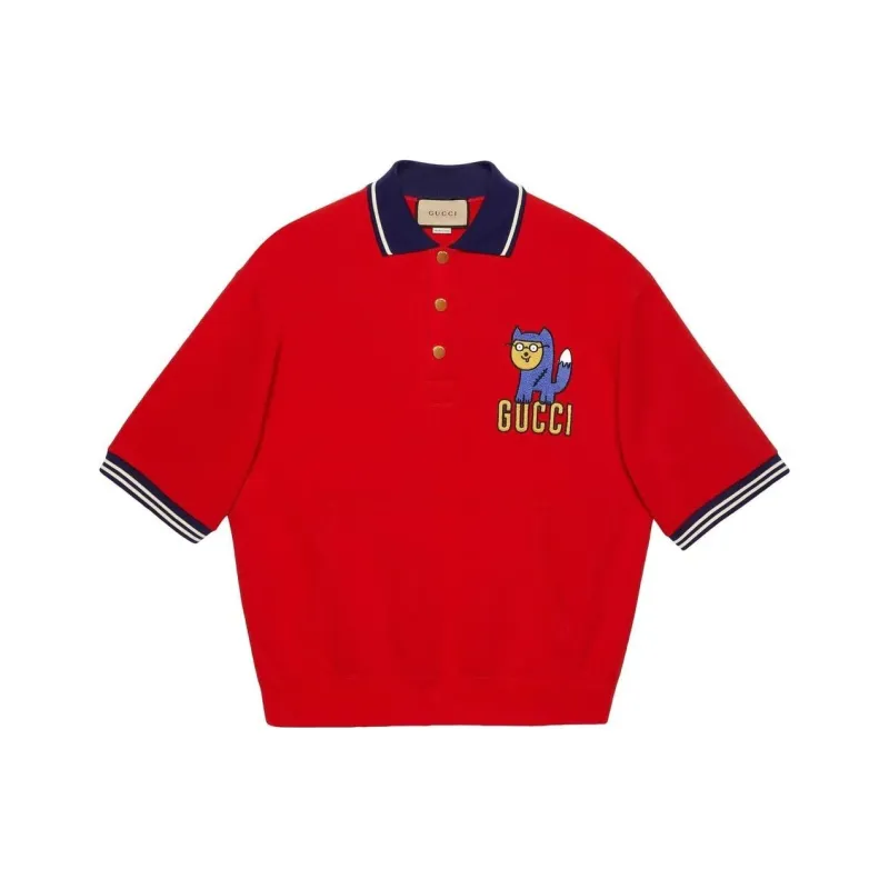 GUCCI FW22 Polo Shirt Men's Red-0