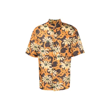 NANUSHKA Floral Printed Short Sleeved Shirt