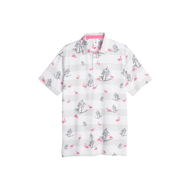 PUMA Polo Shirts Men White/Bright Pink-0