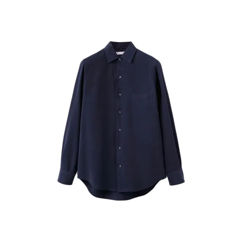 Loro Piana André Shirt Men's Marine Blue-0