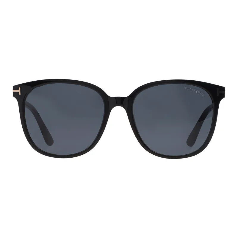 TOM FORD Acetate Irregular Shape Sunglasses Unisex Black-1