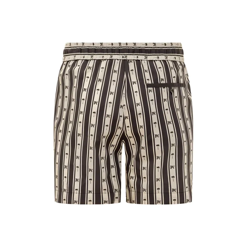 PALM ANGELS Monogram Printed Drawstring Shorts-1
