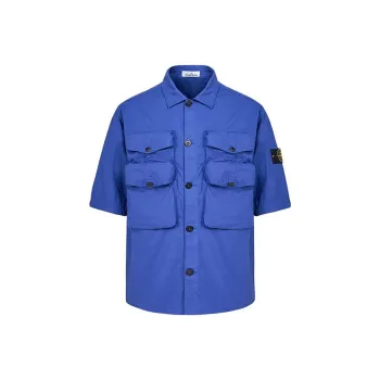 STONE ISLAND Shirts Men Blue Purple