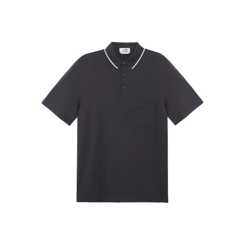 HERMES SS23 Polo Shirt Men's Black-0