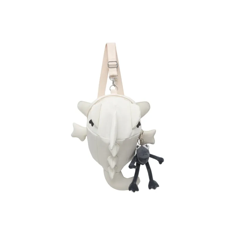 HCXK Nylon Backpack Unisex White/Black/Gray-12