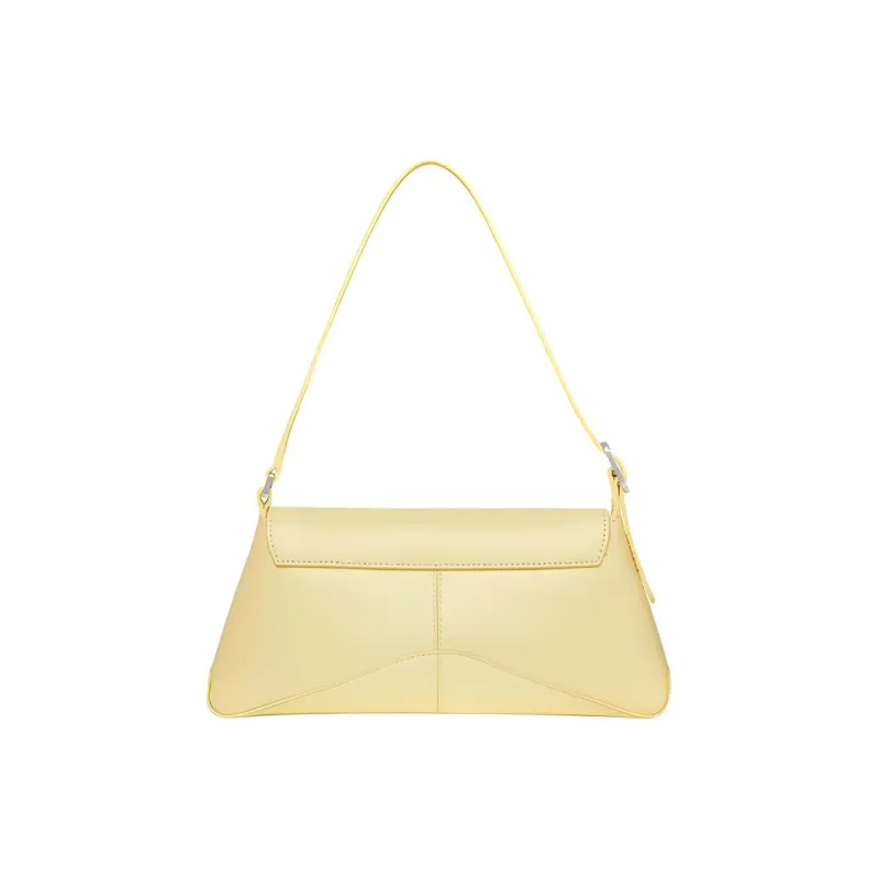 Balenciaga Cow Leather Flap Bag Shoulder Bag Crossbody Bag Small Size Women's Yellow Cream-2
