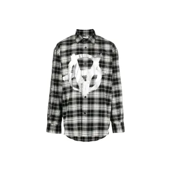 Vetements Double Anarchy Logo Flannel Shirt