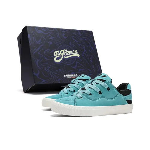 OUGLEMEN Slip-Resistant Cushioning Abrasion-Resistant Low-Top Skateboard Shoes Unisex Box