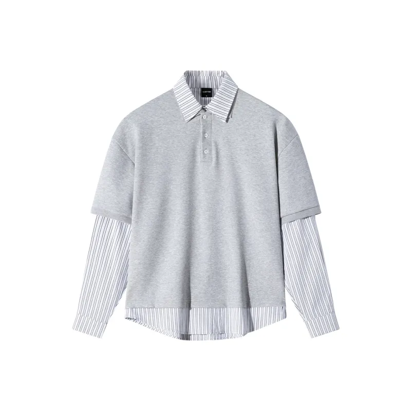 Lilbetter Polo Shirt Unisex Gray White-0