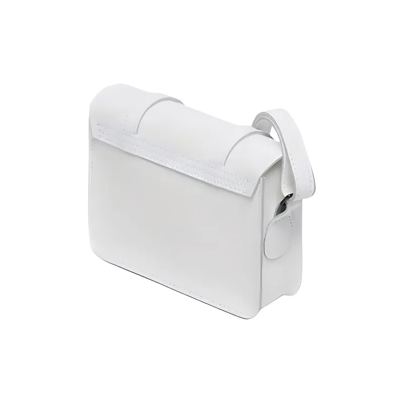 Dr.Martens Cow Leather Crossbody Bag, Shoulder Bag Regular Medium Size Unisex White-3