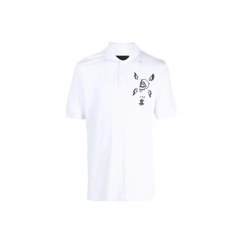 PHILIPP PLEIN Short Sleeve Polo Shirt-0