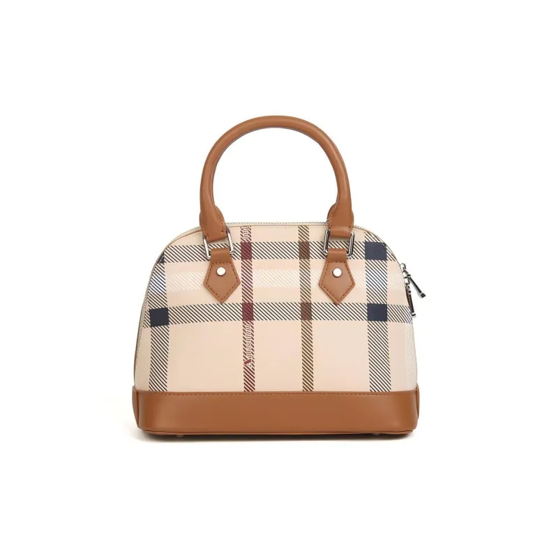 AQUASCUTUM PVC Handbag Medium Size Women's Brown-1