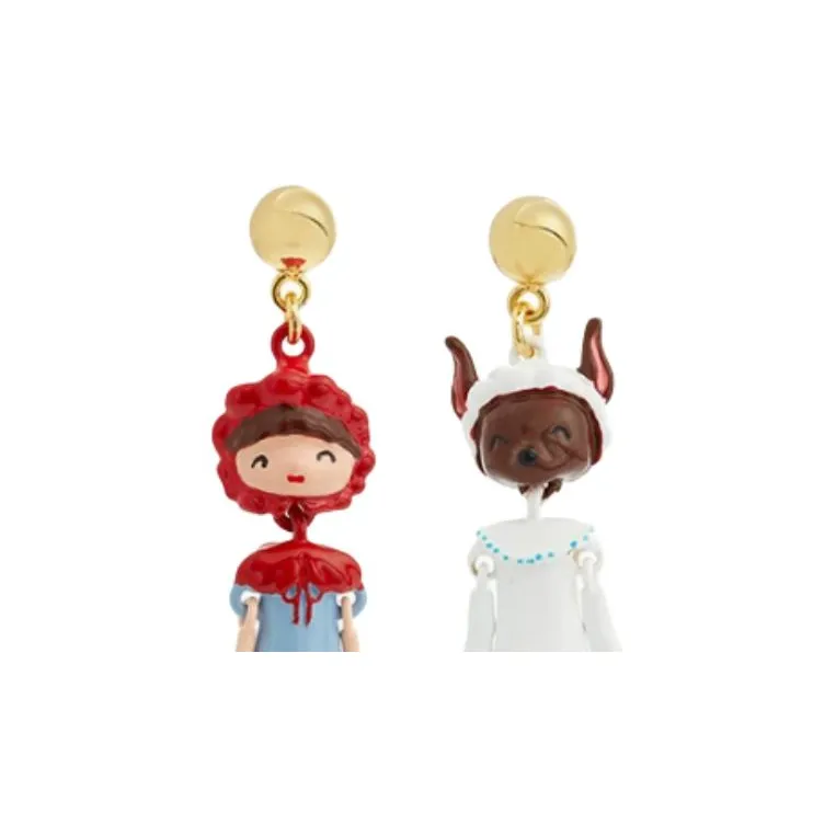 LES NEREIDES Alloy, Silver Plated, Gold Plated, Brass, Enamel Clip On Earrings Women's Multicolor-2