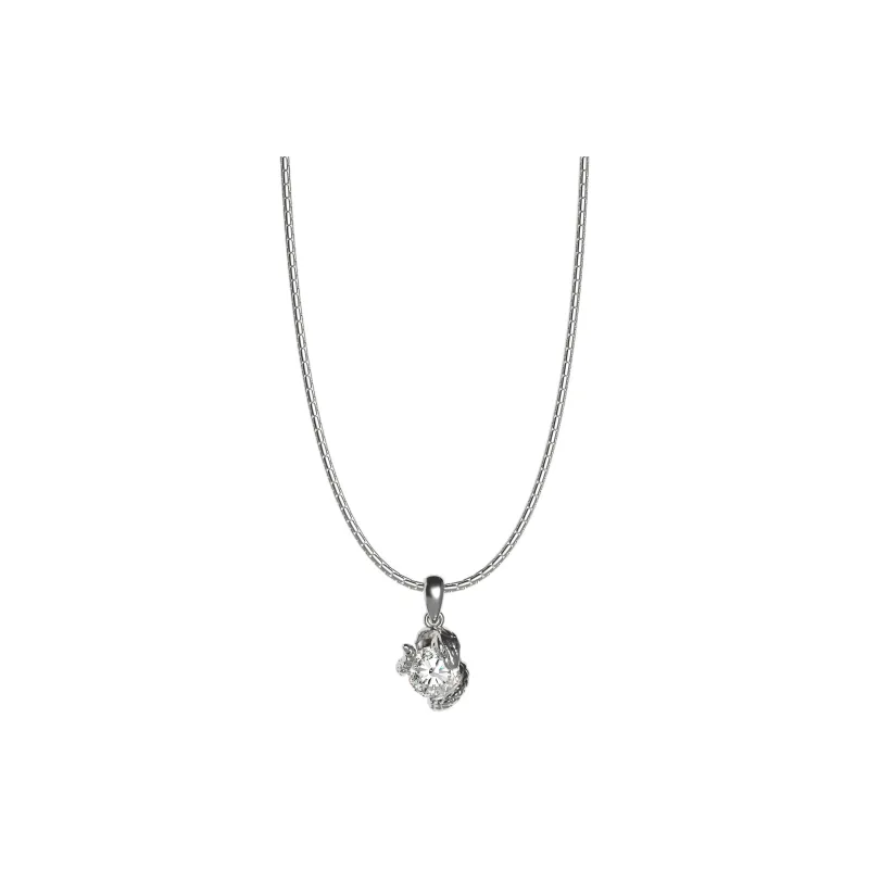 ICEGANG White Gold Plated Copper Necklaces Unisex-5