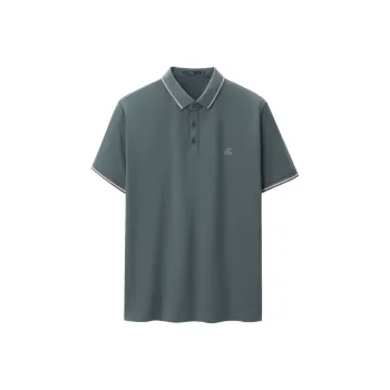 HLA Polo Shirts Men Cooling Antibacterial Anti-Mite-Dark Gray H5