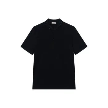 Valentino Untitled Stud Detailed Short Sleeved Polo Shirt