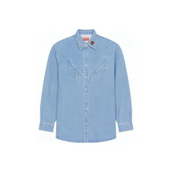 KENZO X Nigo Western Flower Limited Collection Shirt Men's Sky Blue
