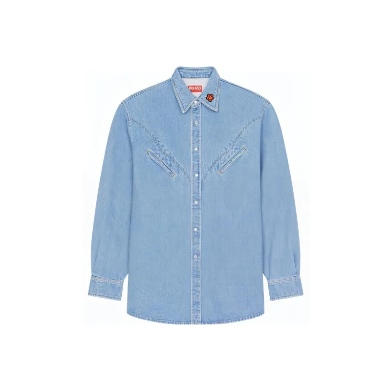 KENZO X Nigo Western Flower Limited Collection Shirt Men's Sky Blue-0