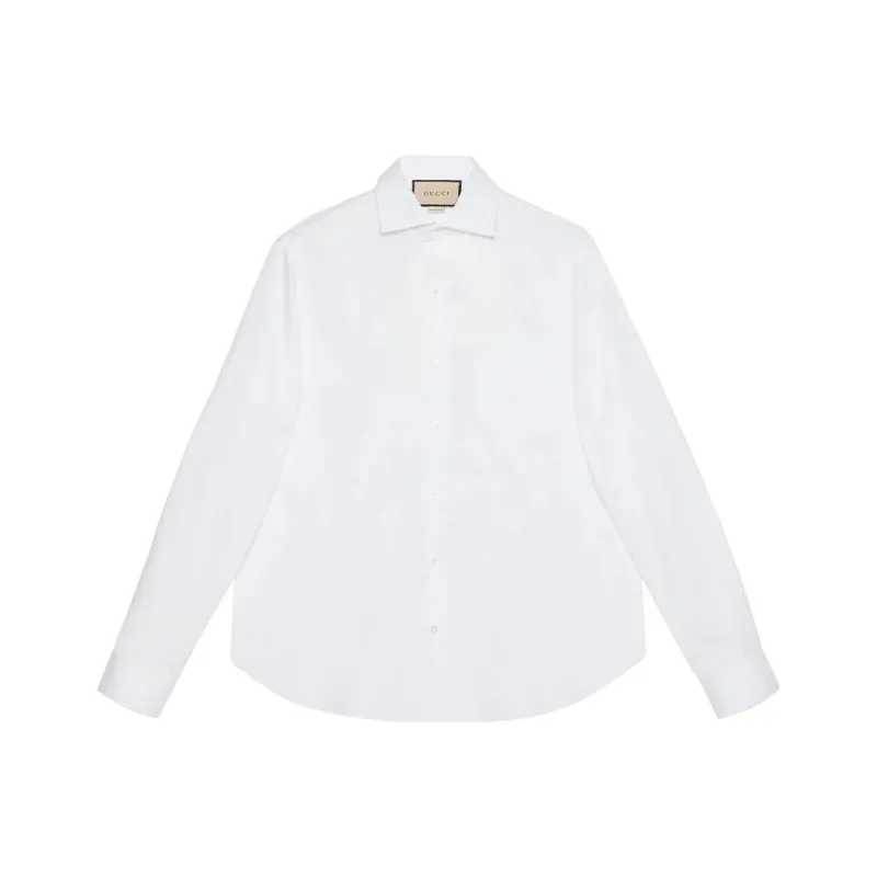 GUCCI GG embroidered Cotton Shirt-0