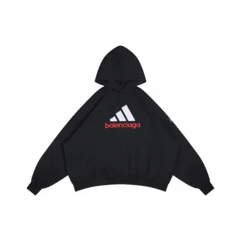 Balenciaga x Adidas Sweatshirt Loose Fit Style Men's Black