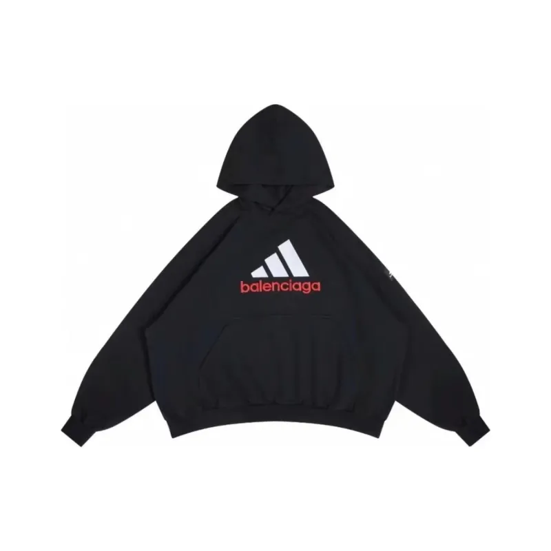 Balenciaga x Adidas Sweatshirt Loose Fit Style Men's Black-0
