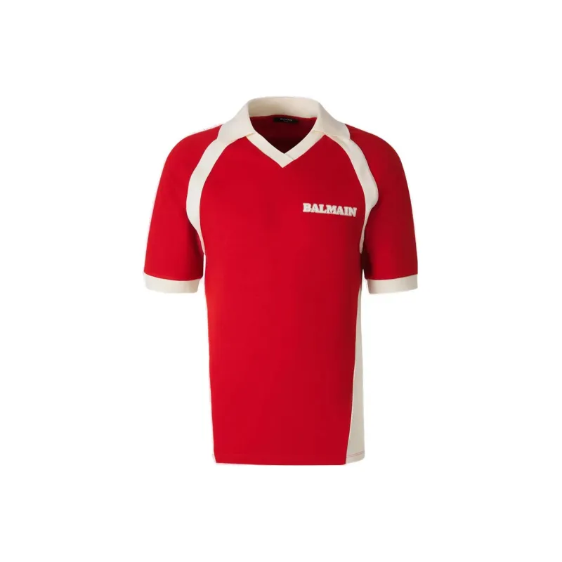 BALMAIN Polo Shirts Men Red-0