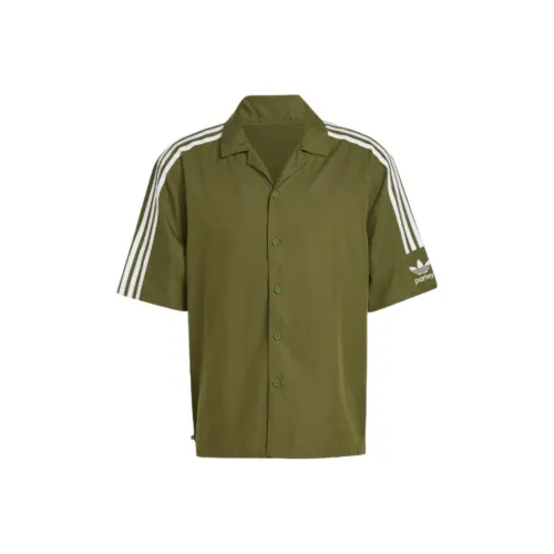 Adidas Shirts Men Olive Green