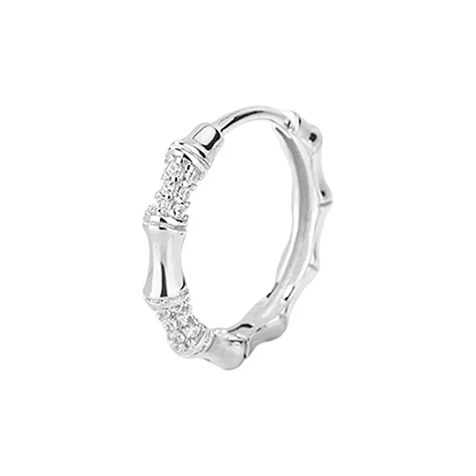 MAGICPOLE 925 Sterling Silver With Zircon Earrings Unisex Silver-0