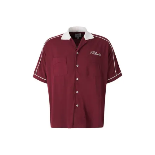 RHUDE Chamonix Mont Blanc Bowling Shirt