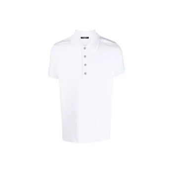 BALMAIN Monogram Straight Hem Polo Shirt
