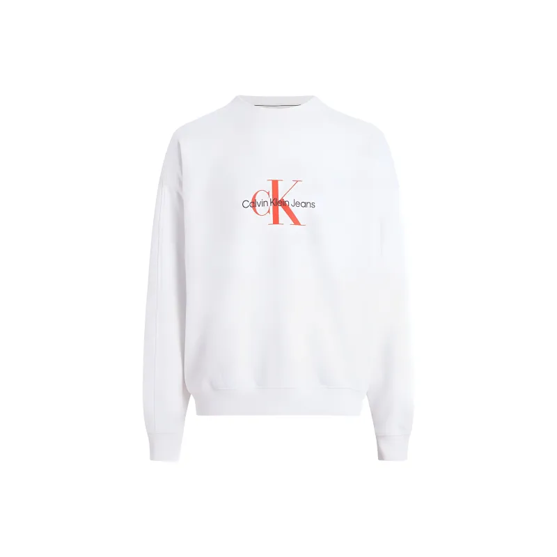 CALVIN KLEIN Sweatshirt Europe Version Men's White-0