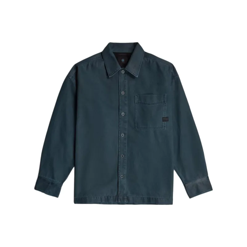 G STAR RAW Shirt Men's Dark Blue Green-0