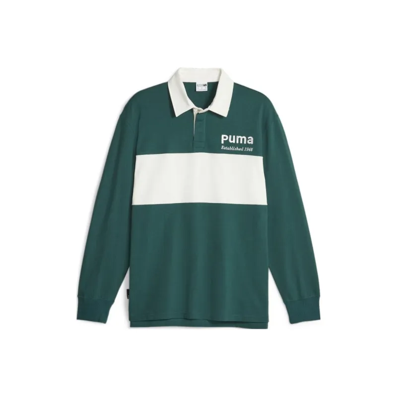 PUMA TEAM Rugby Polo Shirts Men Green-0