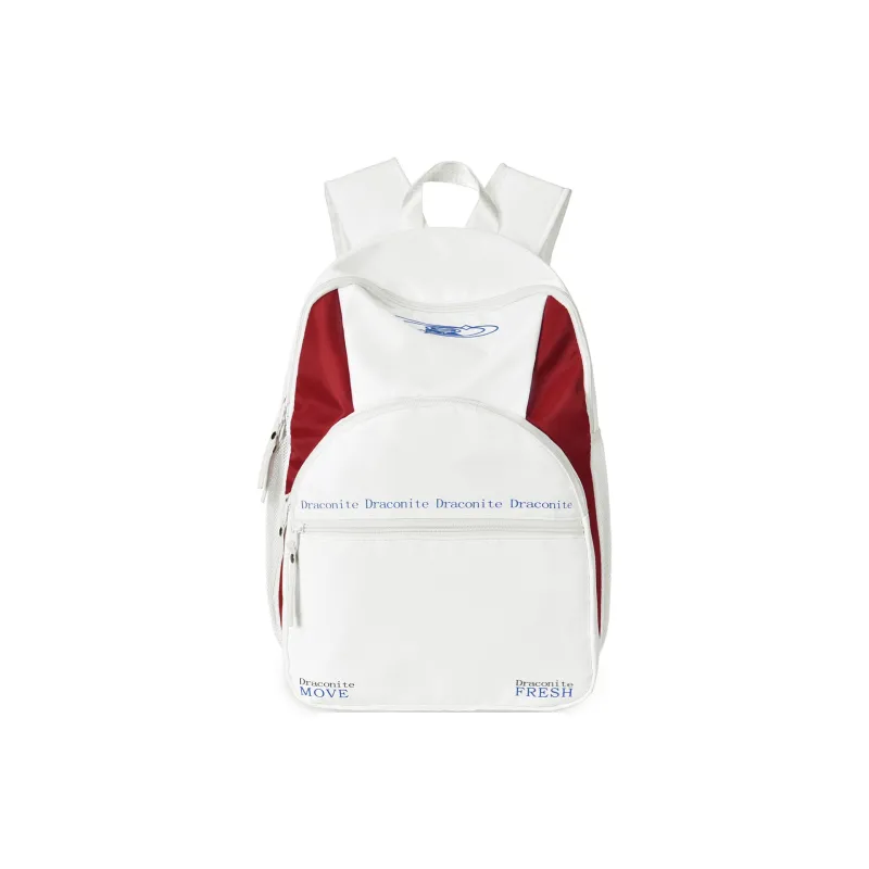 FINITE LOOP Eco-Friendly Fabric Backpack Unisex White Blue-24