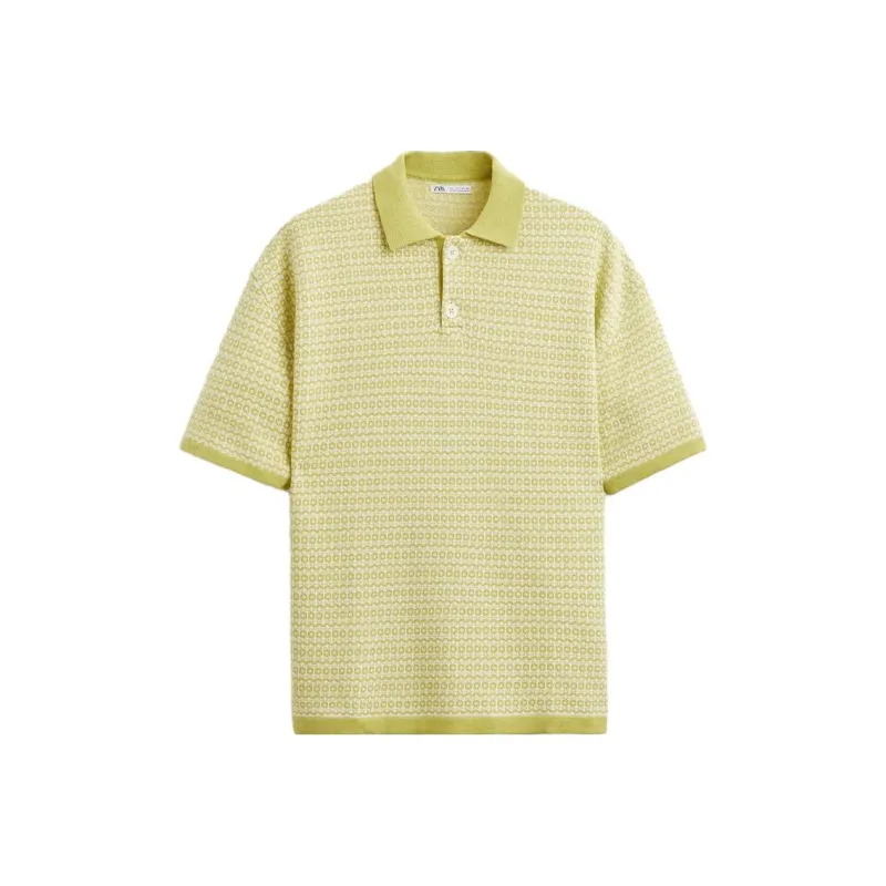 ZARA Polo Shirts Men Lime-0