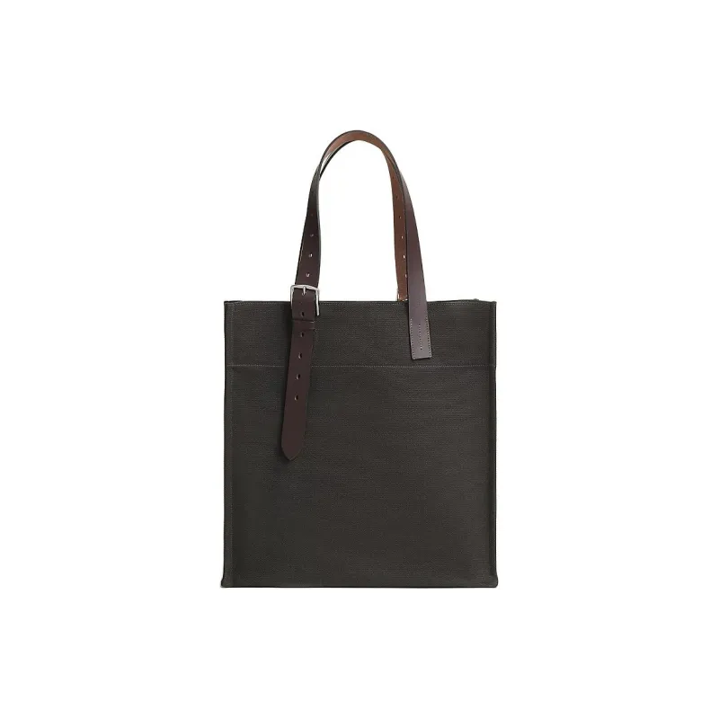 HERMES Etriviere Goeland Canvas Tote Bag, Shopping Bag, Handbag, Shoulder Bag Women's Dark Bronze & Ebony Wood Color-0