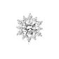 Snowflake Stud Earrings-White