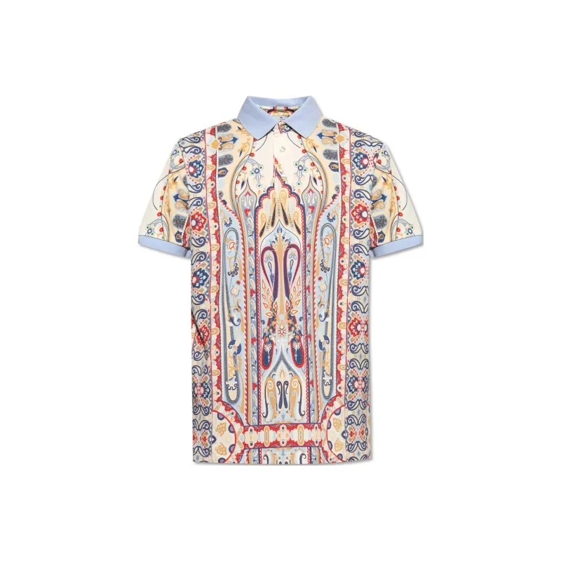 ETRO Floral Paisley Polo Shirt-0