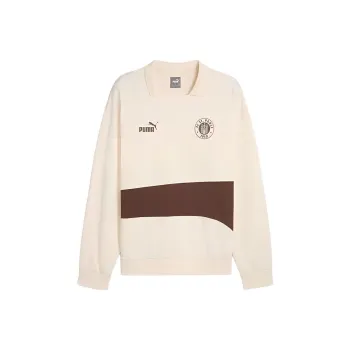 PUMA SS24 FC St. Pauli FtblCULTURE+ Sweat Drill Top Men Sweatshirt Men's Almond
