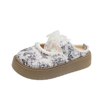 MCKP Rubber Sole Quiet Wrap toe Slippers Women's