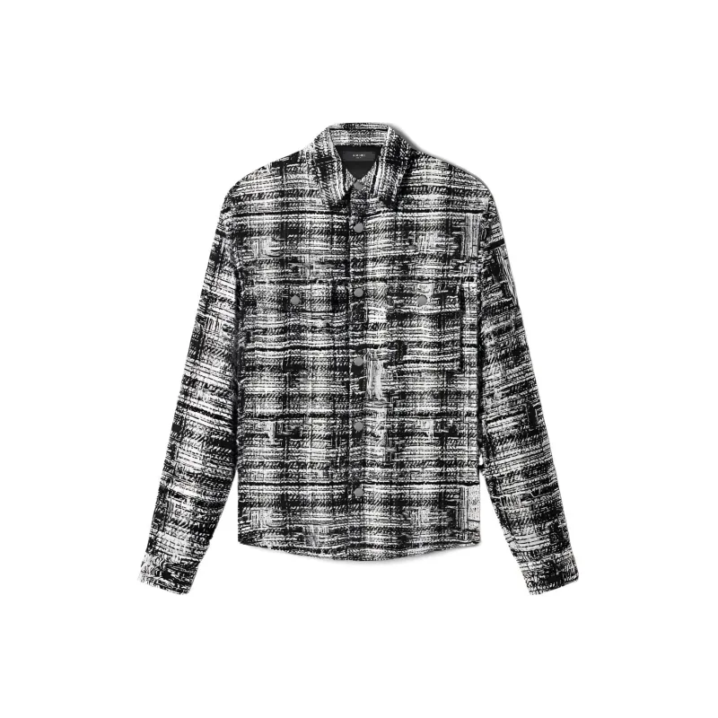 AMIRI Tweed Padded Overshirt-0