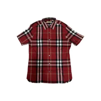 Burberry Shirts Men Red