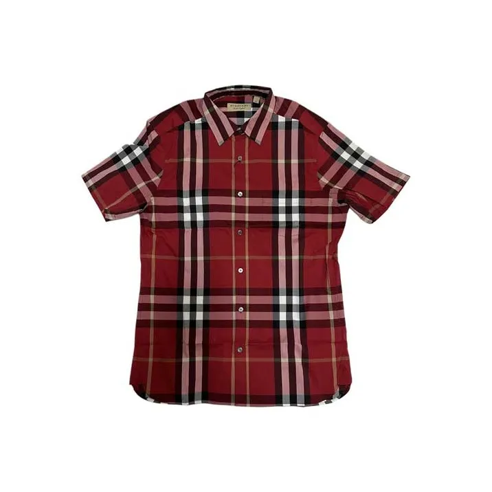 Burberry Shirts Men Red-0