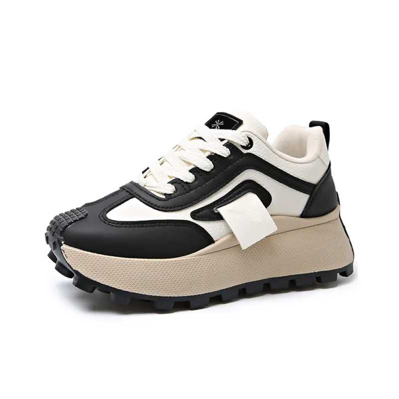 YUZHAOLIN Anti-Slip And Wear-Resistant Height Increasing Low-Top Chunky Sneakers Women's-7