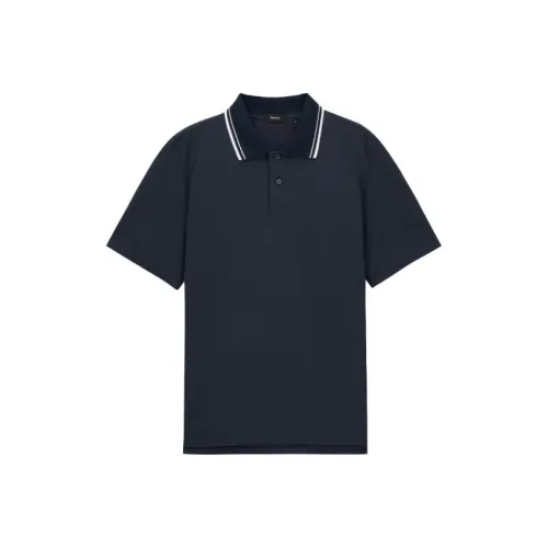 THEORY Polo Shirt Men's Navy Blue